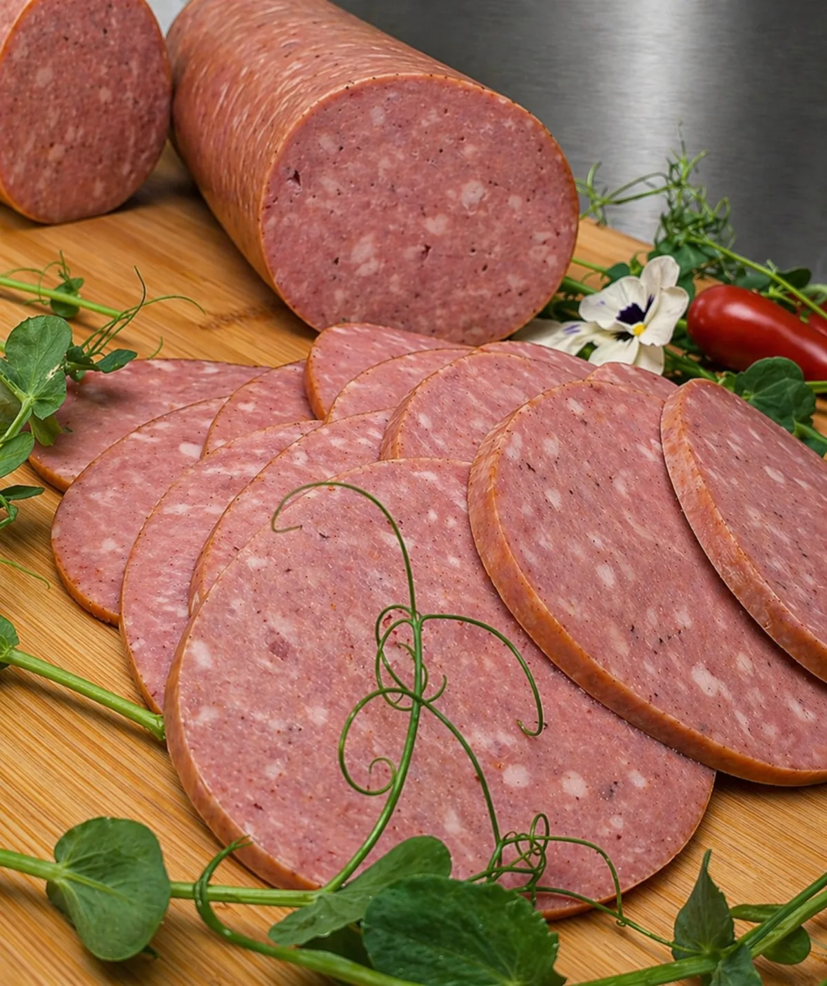 Saucisson à l'ail traditionnel fumé